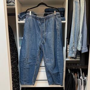 Old Navy Blue Wide-Leg Flare Jeans